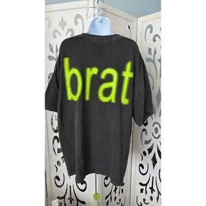 Charli XCX Brat Graphic T-Shirt Charcoal Gray XXL nwot Official Tour Merch Tee